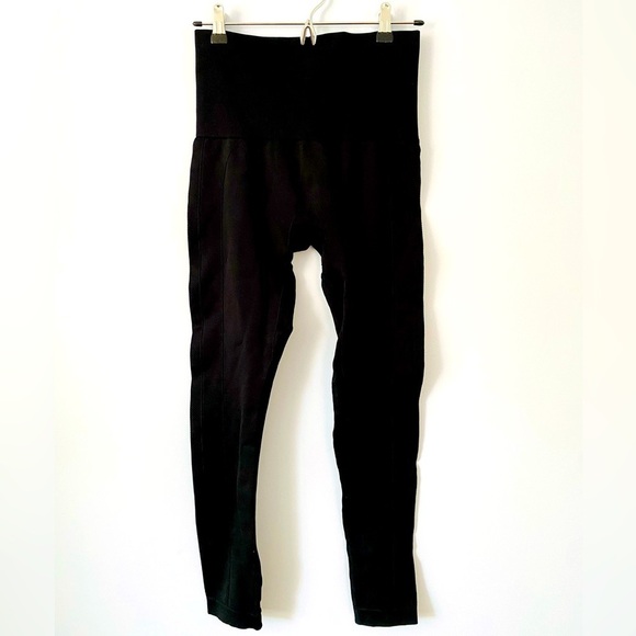 HOMMA Large Active High Waist Tummy Compression Legging TC102 Black Spandex - Picture 1 of 9